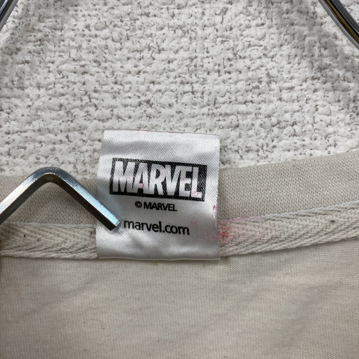MARVEL　マーベル　半袖アニメプリントTシャツ　キャラT　白　ホワイト　古着