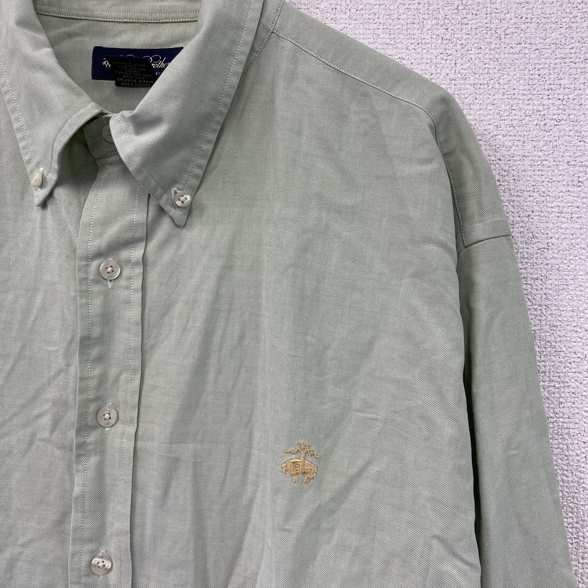 Brooks Brothers　ブルックスブラザーズ　長袖ボタンダウンシャツ　緑　グリーン　XXLサイズ　古着