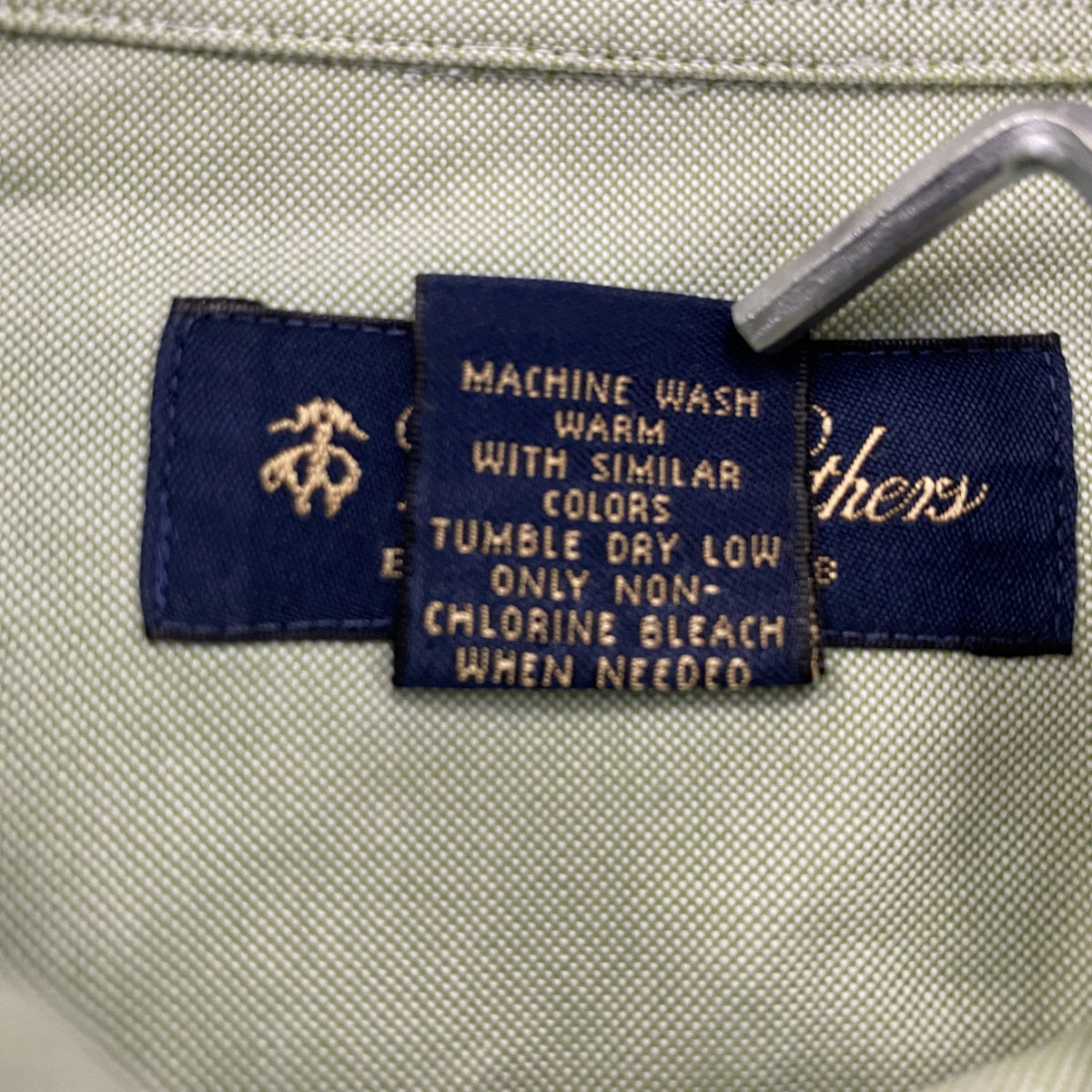 Brooks Brothers　ブルックスブラザーズ　長袖ボタンダウンシャツ　緑　グリーン　XXLサイズ　古着