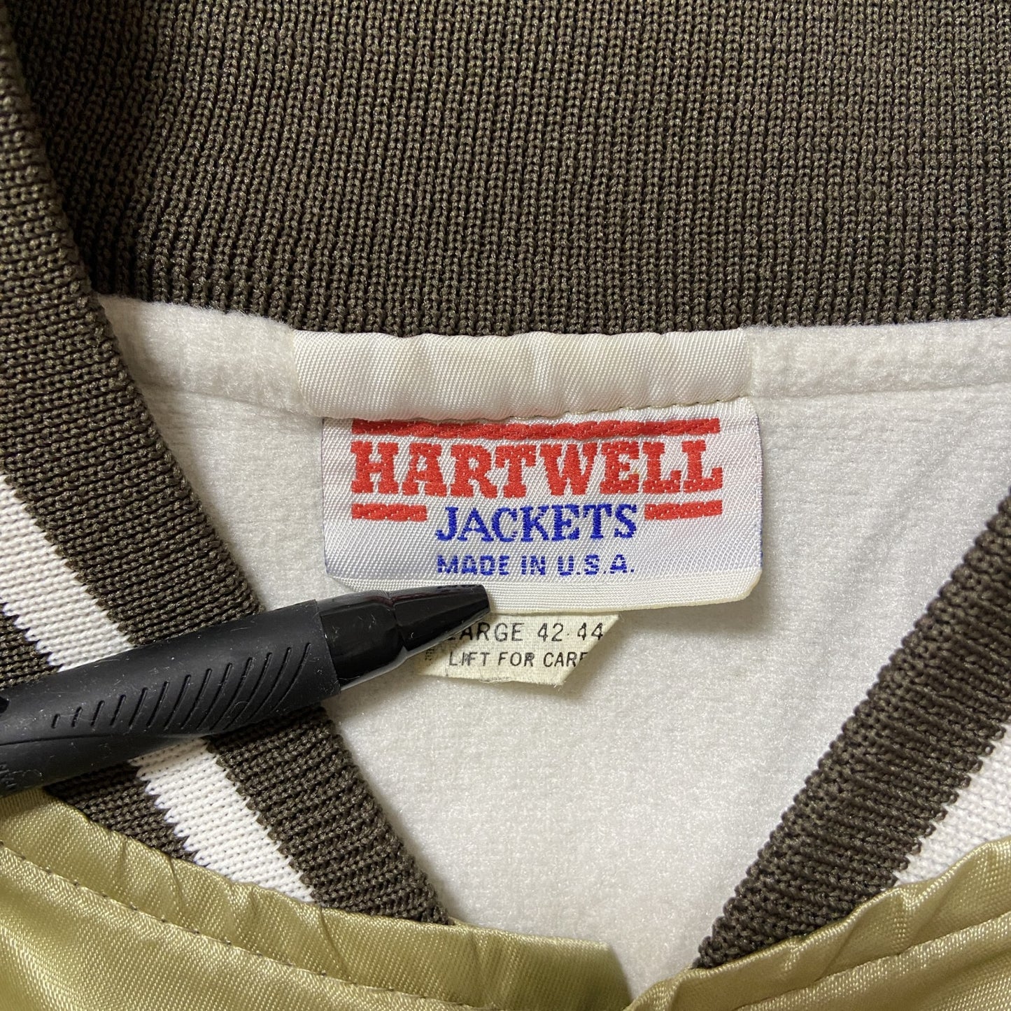 古着 used　HARTWELL　USA製　長袖ナイロンスタジャン　バックプリント　IMPERIAL FEDERAL　Lサイズ