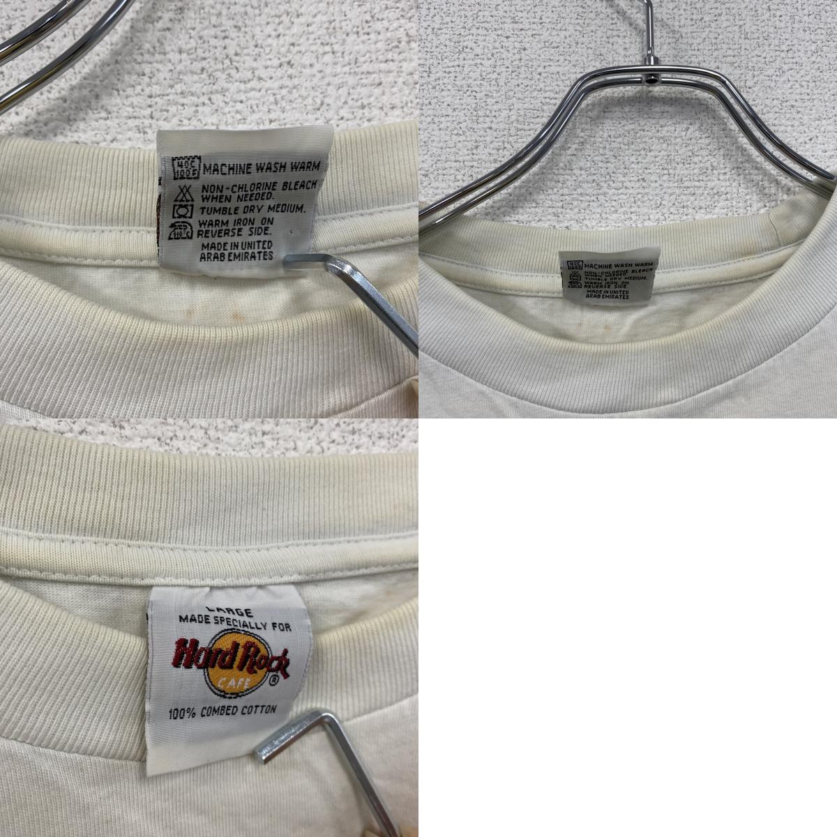 ～00s　Hard Rock CAFE　ハードロックカフェ　半袖プリントTシャツ　ヴィンテージ　白　ホワイト