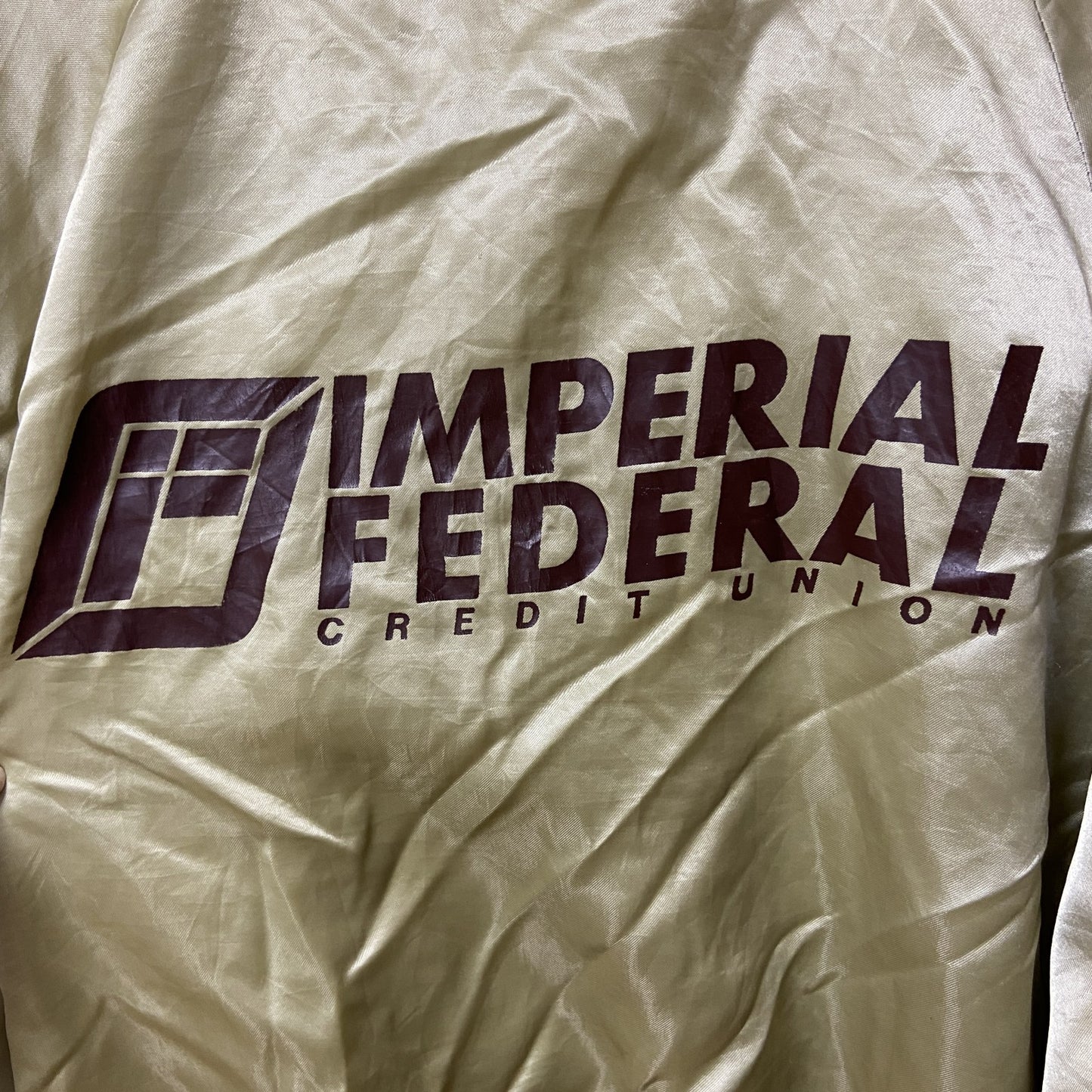 古着 used　HARTWELL　USA製　長袖ナイロンスタジャン　バックプリント　IMPERIAL FEDERAL　Lサイズ