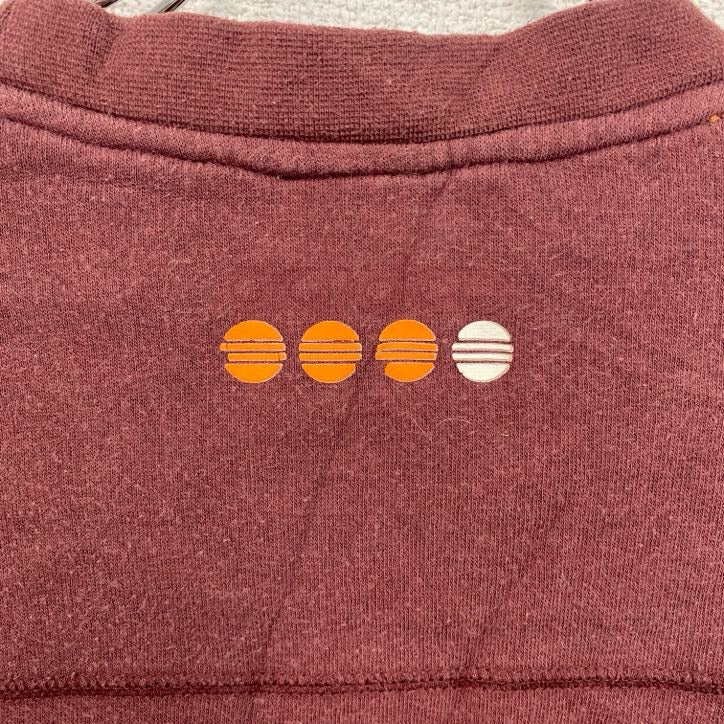 00s　adidas　アディダス　スウェット/トレーナー　ヴィンテージ　ロゴ刺繍　赤　レッド　ボルドー　Lサイズ　古着