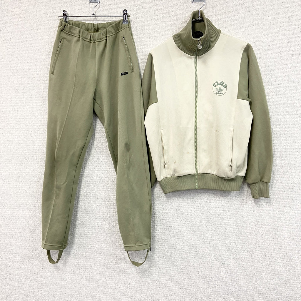 ～80s　adidas club　アディダスクラブ　ジャージセットアップ　トラックジャケット　トラックパンツ　緑　グリーン　4サイズ　　ヴィンテージ　古着