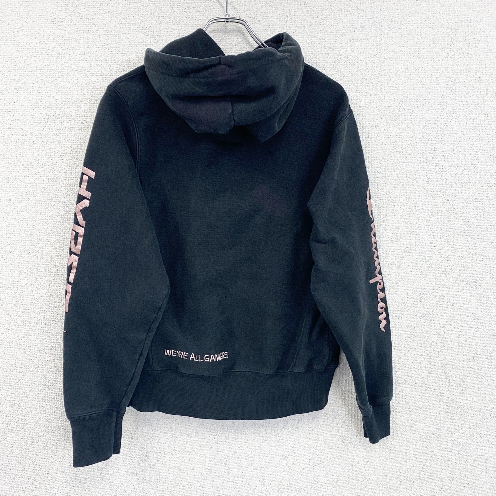 Champion　チャンピオン　リバースウィーブ　スウェットパーカー/フーディー　黒　ブラック　Sサイズ トレーナー スウェットトップス フード付き 古着