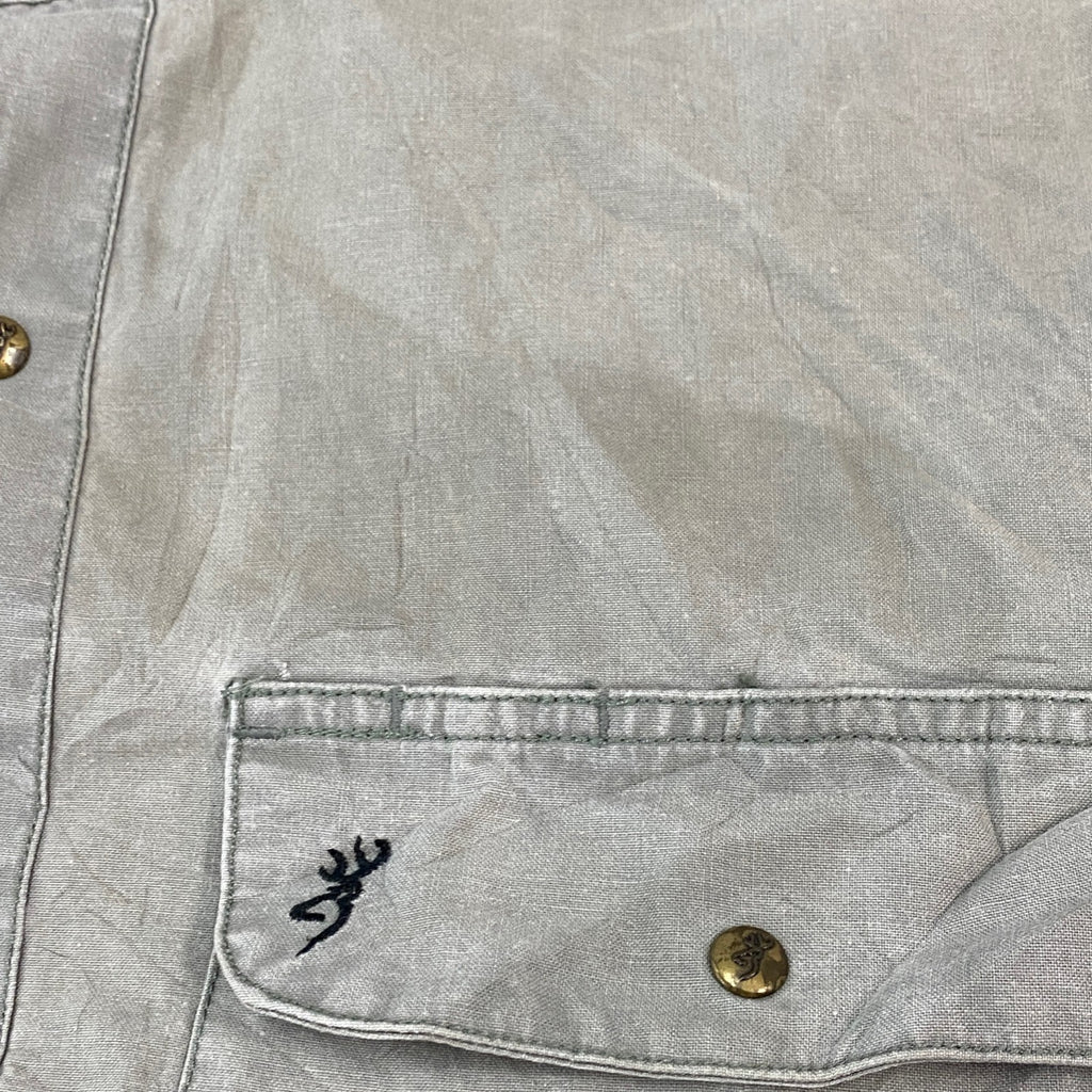 Browning　ブローニング　ハンティングシャツ　緑　グリーン　XLサイズ　古着