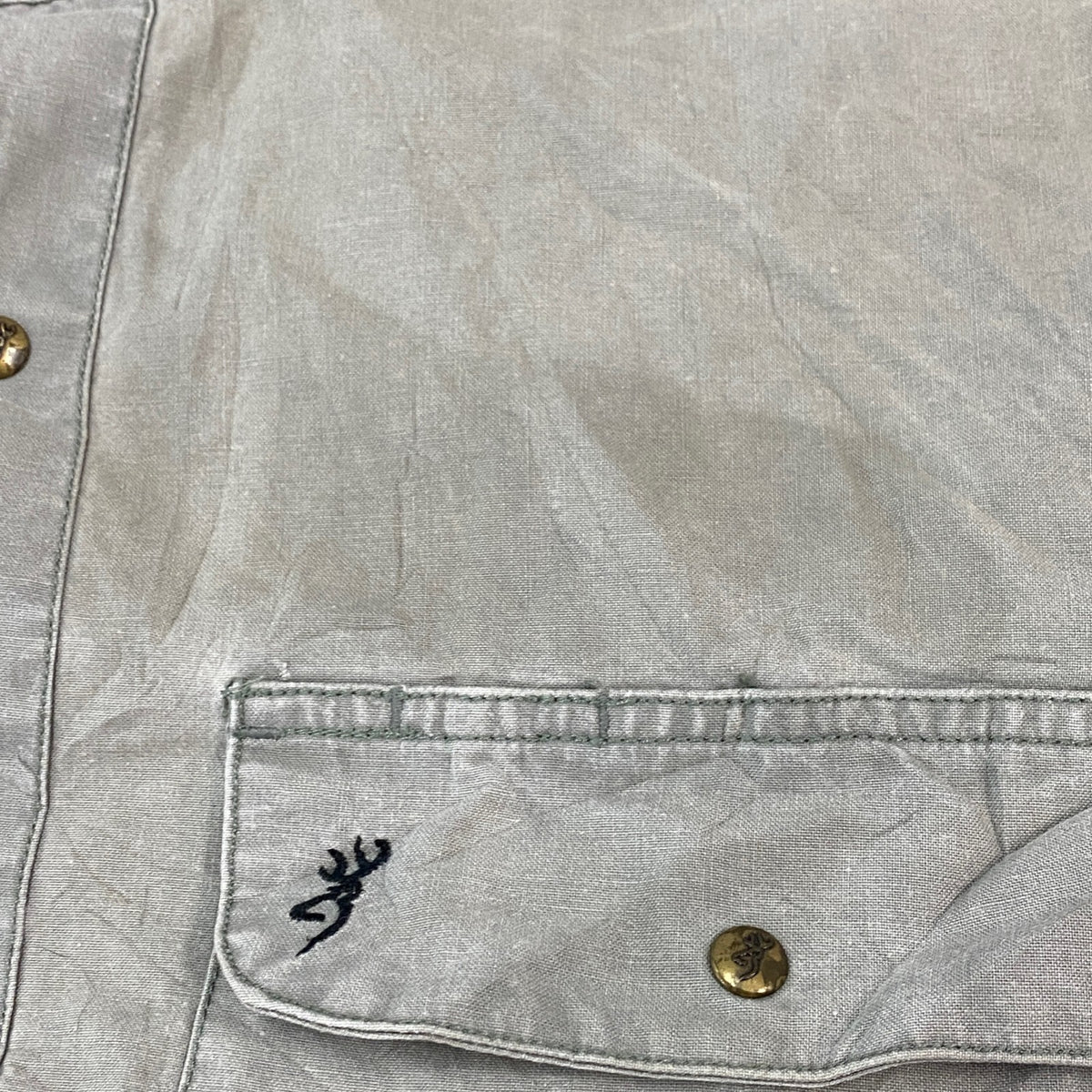 Browning　ブローニング　ハンティングシャツ　緑　グリーン　XLサイズ　古着
