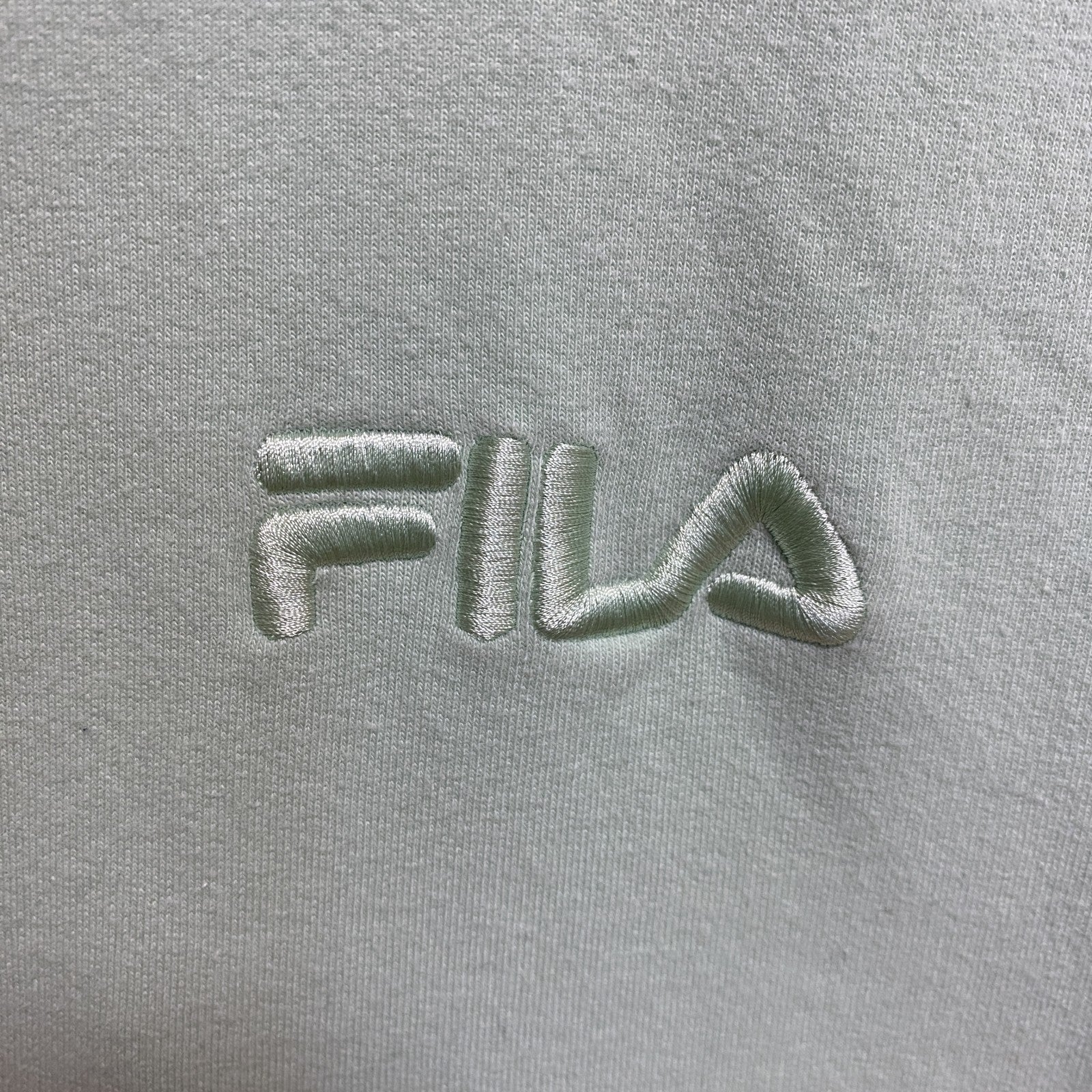 FILA　フィラ　スウェット/トレーナー　刺繍ロゴ　ワンポイント　スポーツミックス　緑　パステルグリーン　XXLサイズ　古着