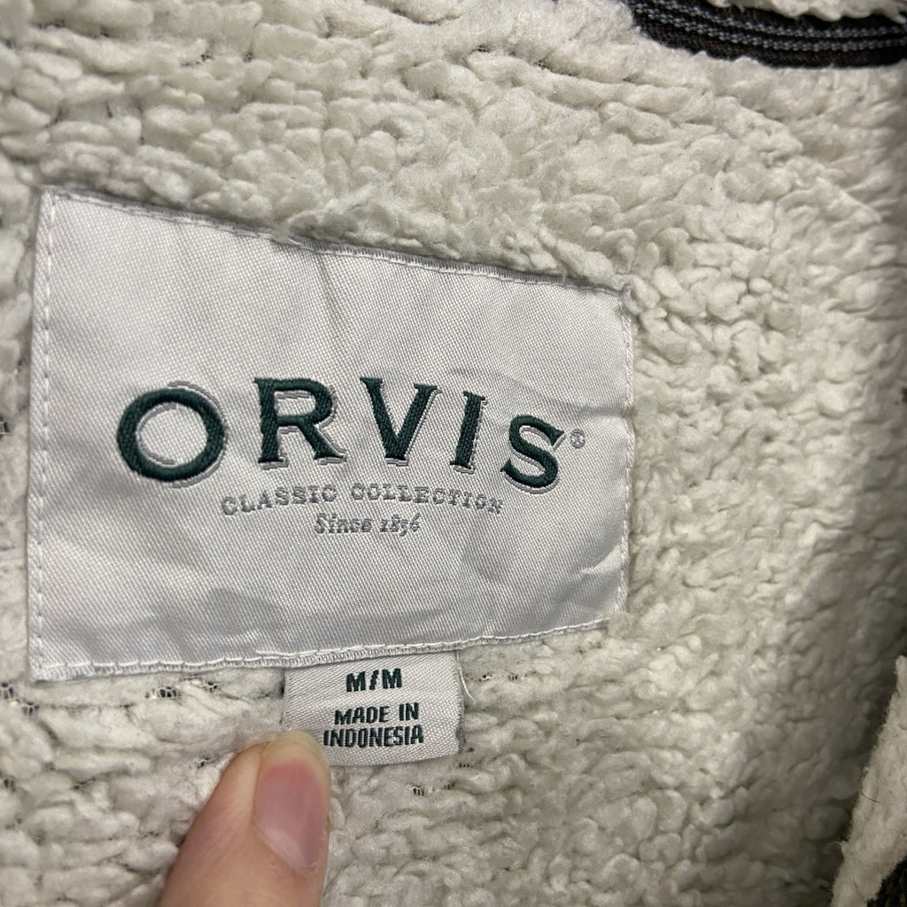 ORVIS　オービス　フリースプルオーバー　フリースジャケット　こげ茶　ブラウン　Mサイズ　古着