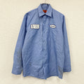 Nassau Uniform　ナッソーユニフォーム　長袖ワークシャツ　青　ブルー　サイズ　古着