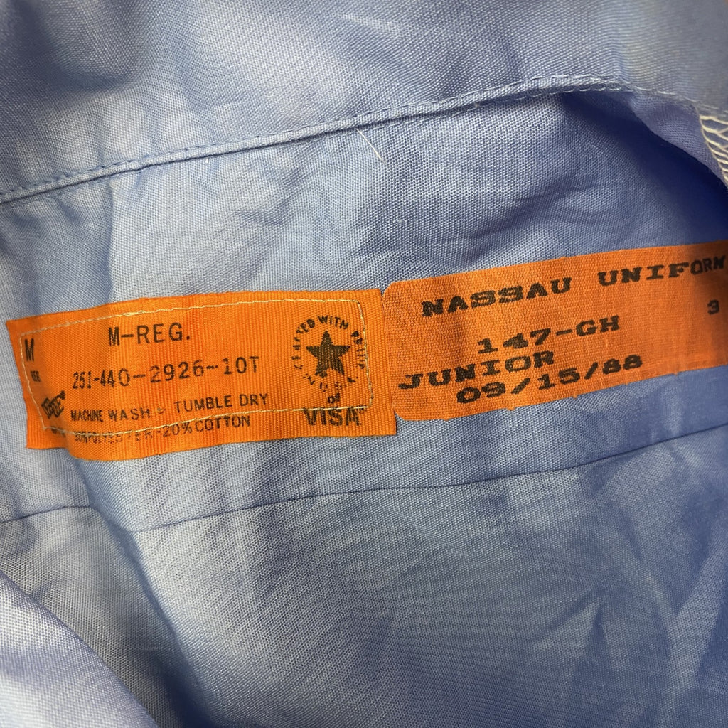 Nassau Uniform　ナッソーユニフォーム　長袖ワークシャツ　青　ブルー　サイズ　古着