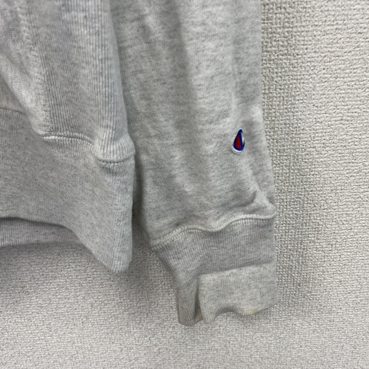 Champion　チャンピオン　リバースウィーブ　スウェットパーカー/フーディー　アーチプリント　霜降りグレー　Lサイズ　古着