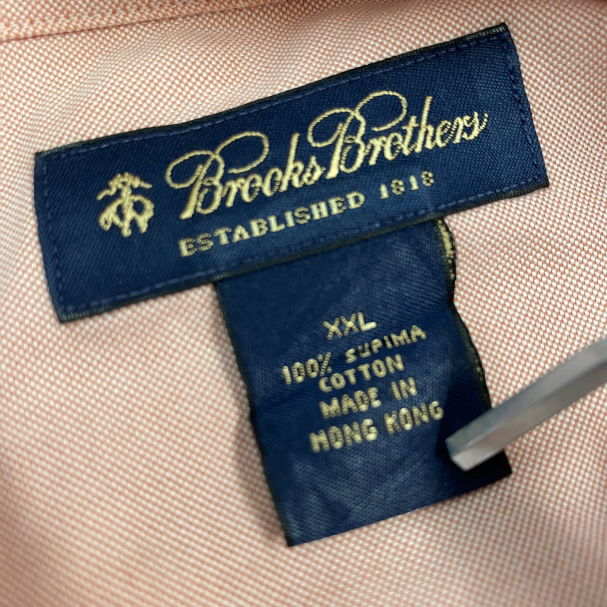 Brooks Brothers　ブルックスブラザーズ　長袖ボタンダウンシャツ　ピンク　XXLサイズ　古着