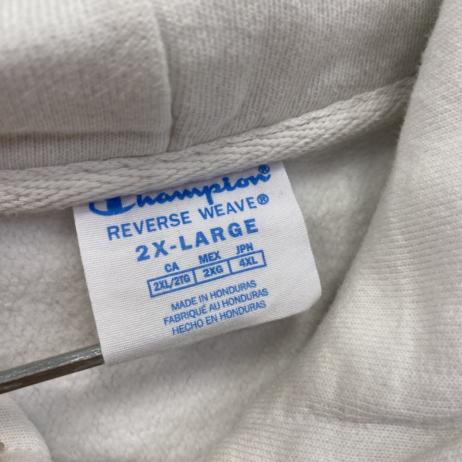 Champion　チャンピオン　リバースウィーブ　スウェットパーカー/フーディー　白　ホワイト　2XLサイズ トレーナー スウェットトップス フード付き 古着