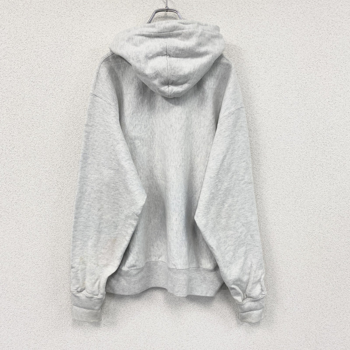 Champion　チャンピオン　リバースウィーブ　スウェットパーカー/フーディー　アーチプリント　霜降りグレー　Lサイズ　古着