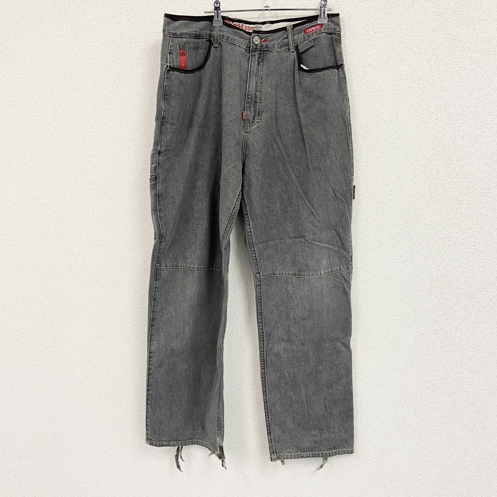 ECKO unltd　エコーアンリミテッド　ペインターパンツ　ジップフライ　灰色　グレー　W36サイズ　古着