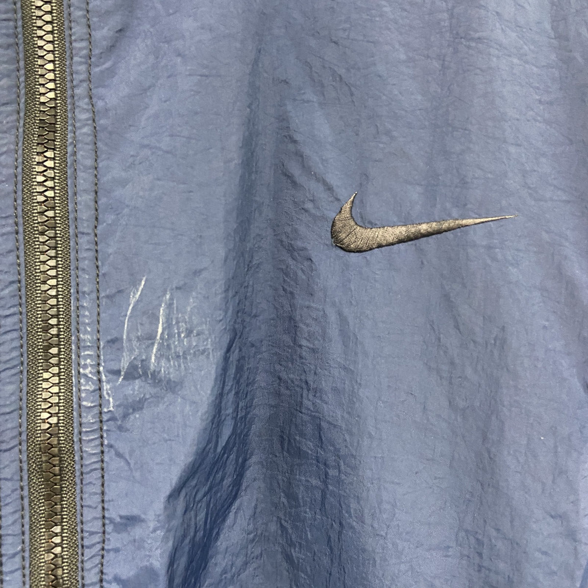 NIKE　ナイキ　フルジップナイロンジャケット　紺　ネイビー　XLサイズ　古着
