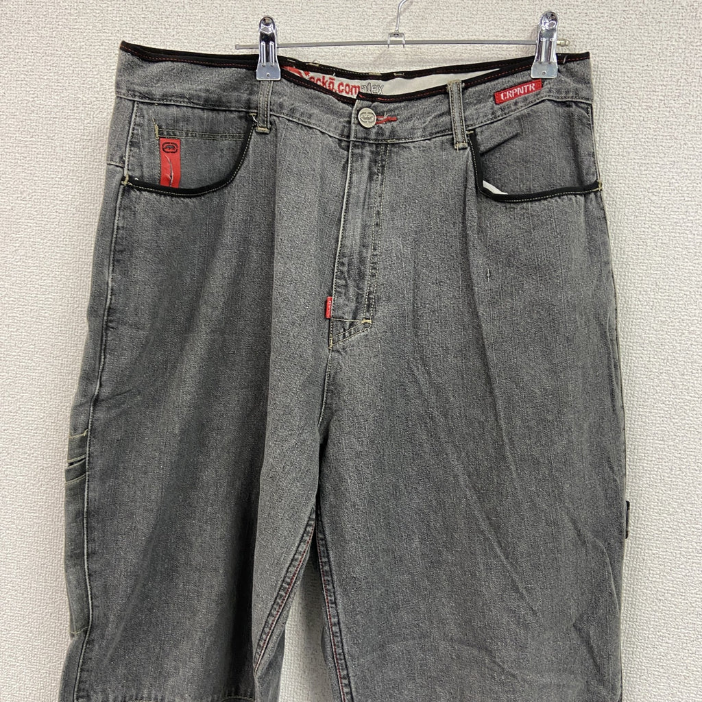ECKO unltd　エコーアンリミテッド　ペインターパンツ　ジップフライ　灰色　グレー　W36サイズ　古着