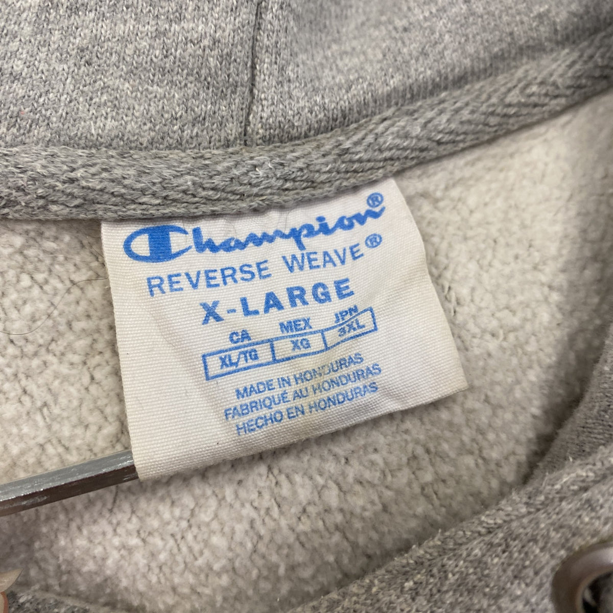 Champion　チャンピオン　リバースウィーブ　スウェットパーカー/フーディー　ヘビーウエイト　現行　灰色　グレー　XLサイズ トレーナー スウェットトップス フード付き 古着