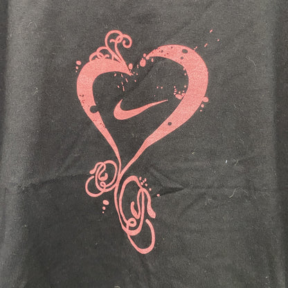 00s　NIKE　ナイキ　半袖プリントTシャツ　リンガーTシャツ　ヴィンテージ　黒　ブラック　Lサイズ