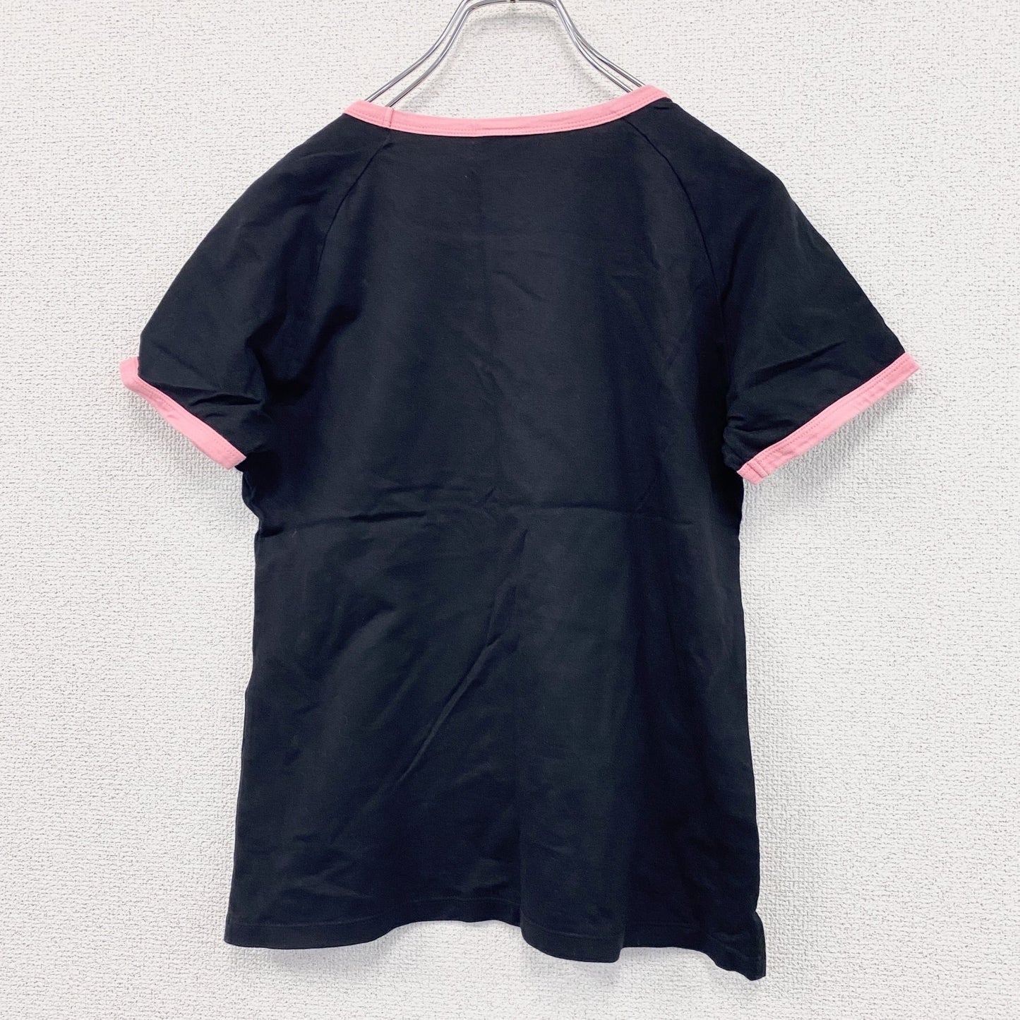 00s　NIKE　ナイキ　半袖プリントTシャツ　リンガーTシャツ　ヴィンテージ　黒　ブラック　Lサイズ