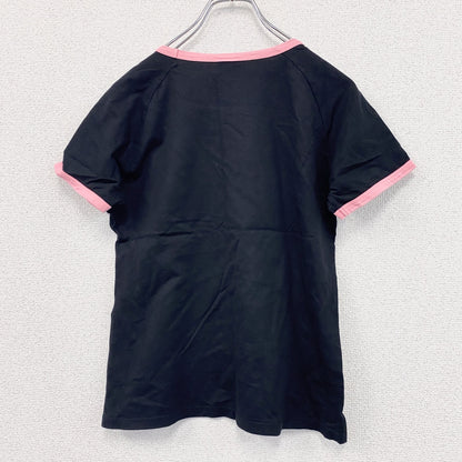 00s　NIKE　ナイキ　半袖プリントTシャツ　リンガーTシャツ　ヴィンテージ　黒　ブラック　Lサイズ