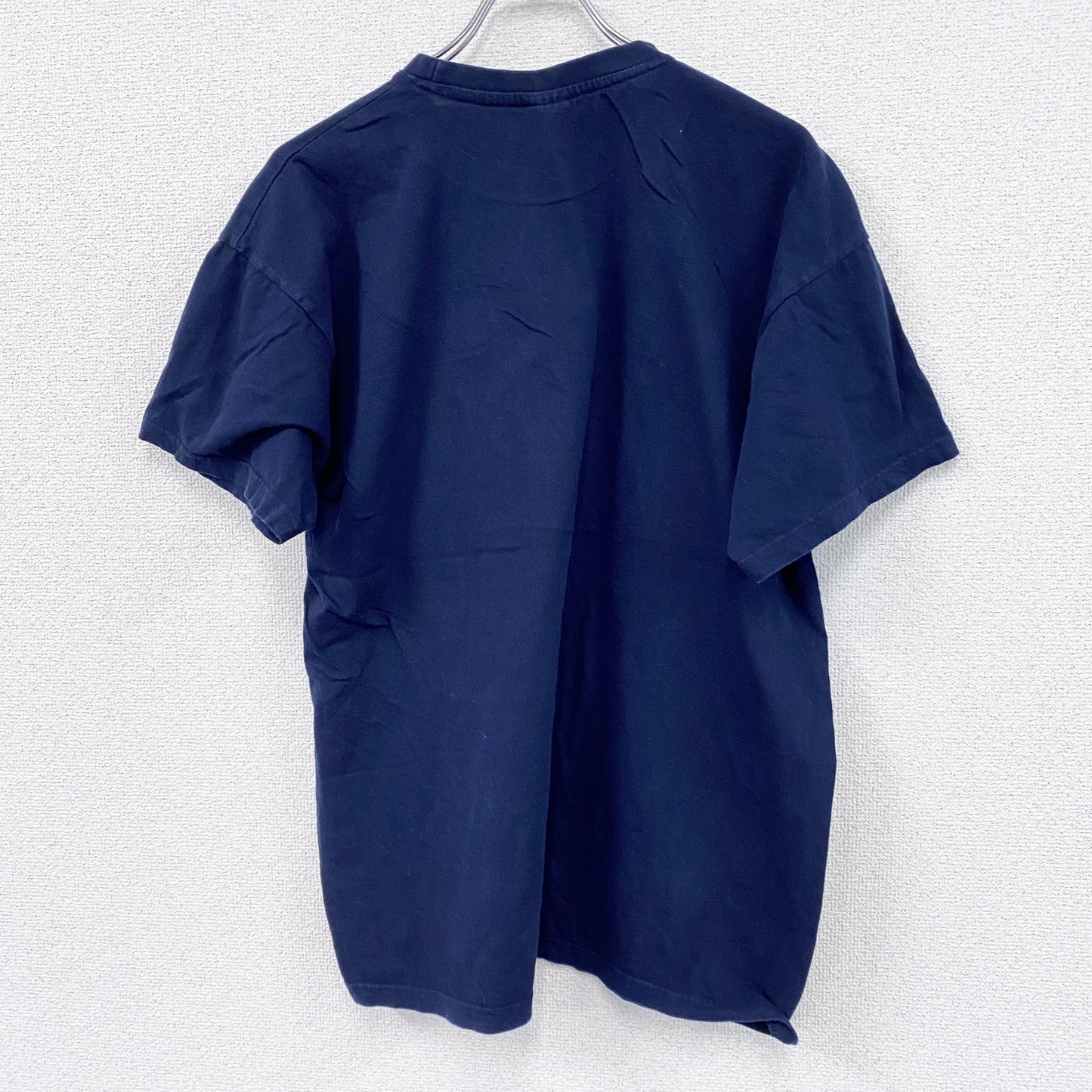 B&C　COLLECTION　半袖プリントTシャツ　ネイビー　紺　XLサイズ