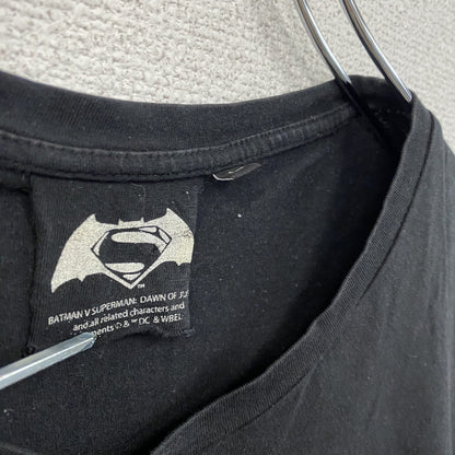 DCコミックス　スーパーマン　半袖プリントTシャツ　黒　ブラック　Lサイズ