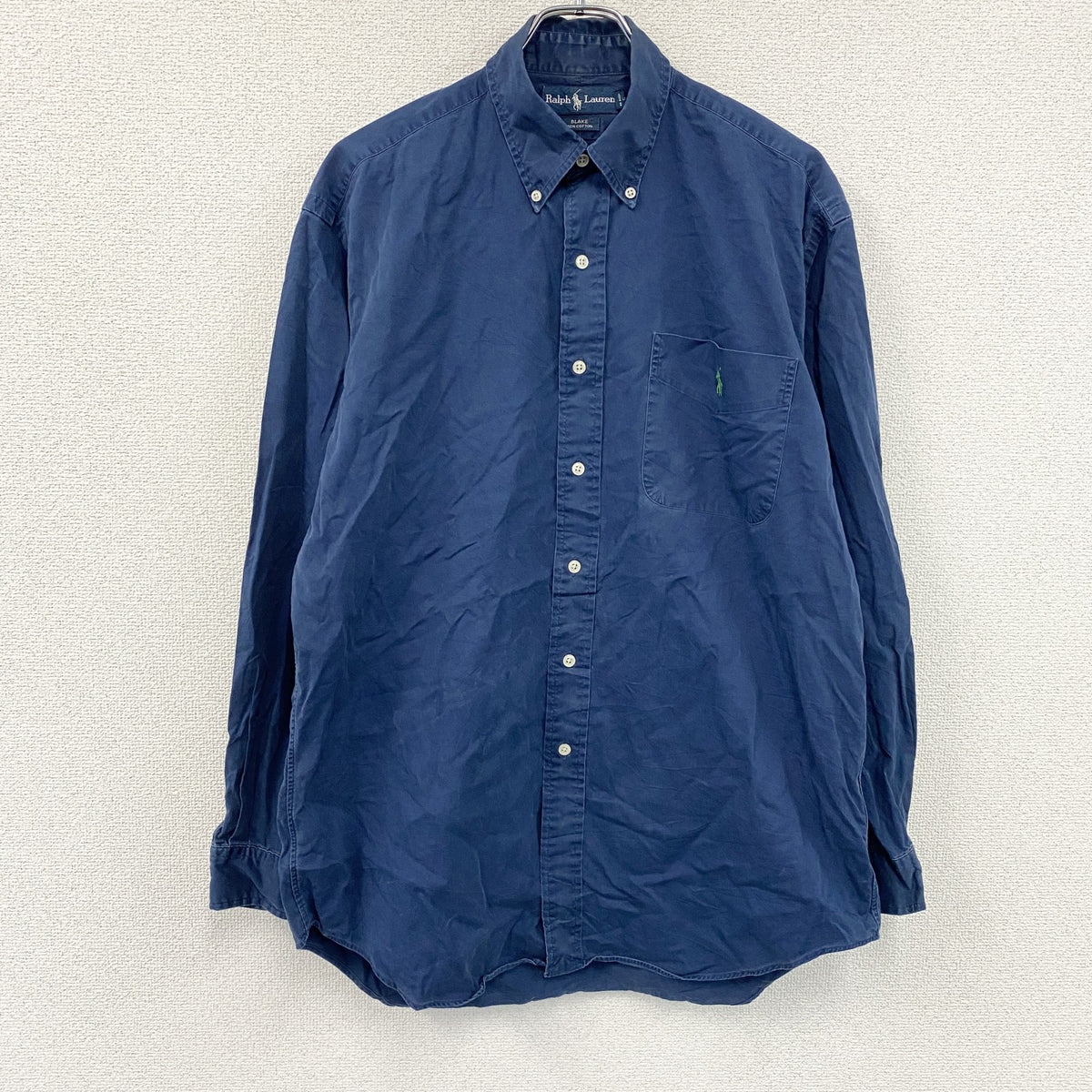 POLO Ralph Lauren　ラルフローレン　長袖シャツ　紺　ネイビー　サイズ　古着