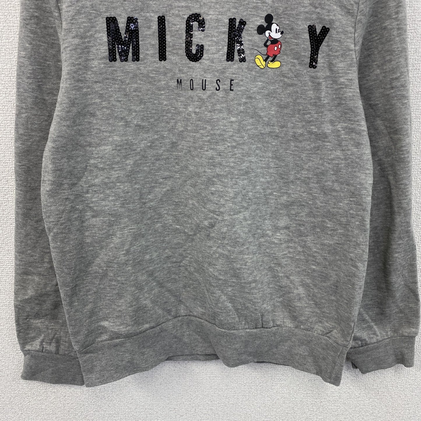 Disney　ディズニー　Mickey Mouse　ミッキーマウス　スウェット/トレーナー　灰色　グレー　Sサイズ