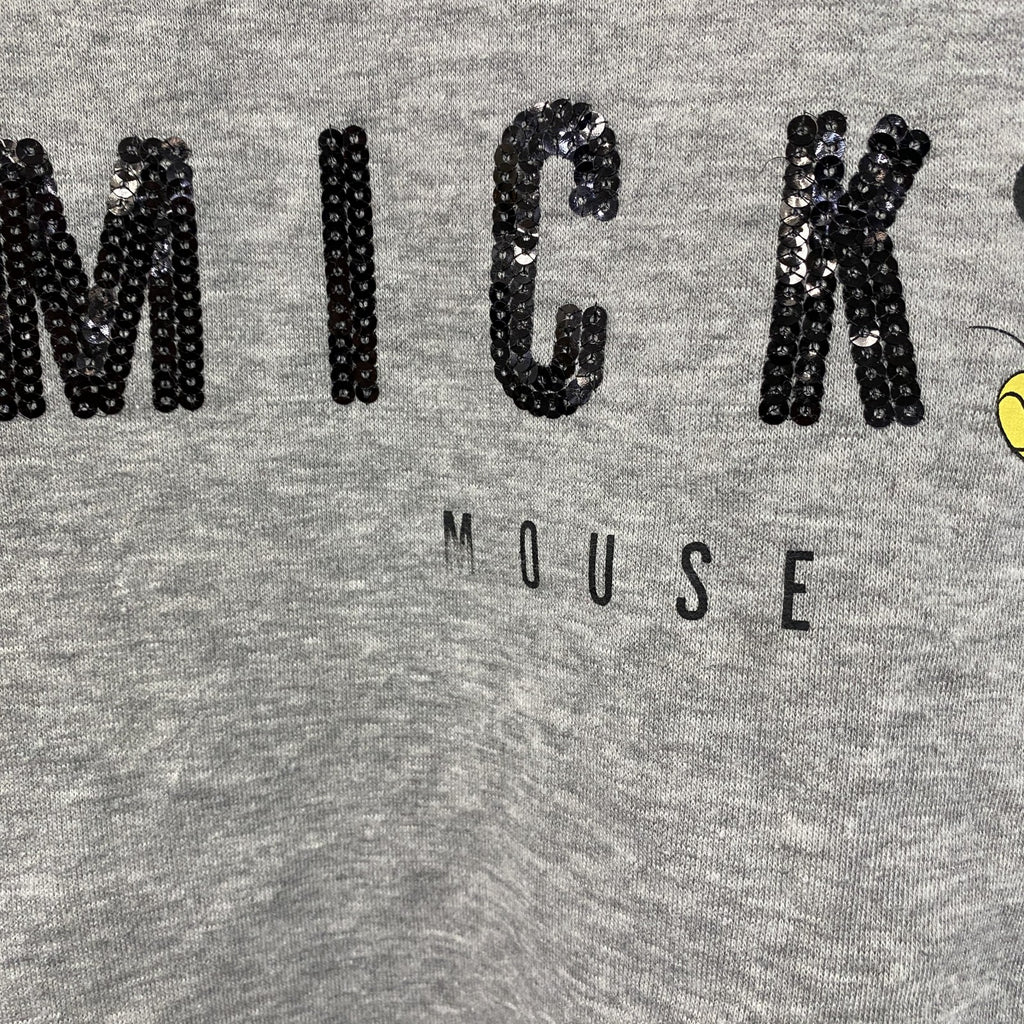 Disney　ディズニー　Mickey Mouse　ミッキーマウス　スウェット/トレーナー　灰色　グレー　Sサイズ　古着