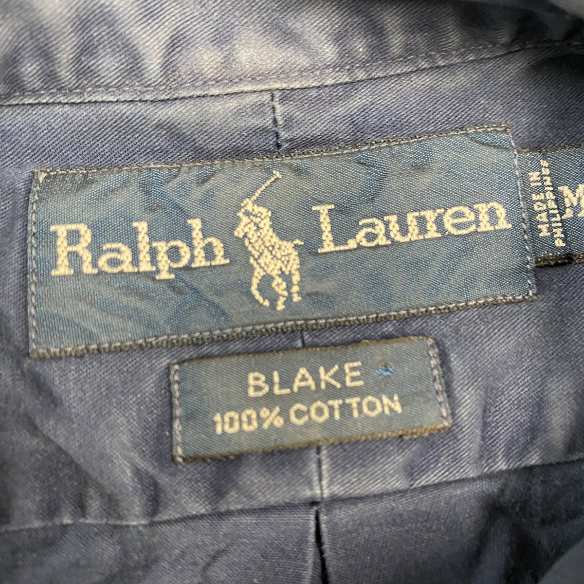 POLO Ralph Lauren　ラルフローレン　長袖シャツ　紺　ネイビー　サイズ　古着