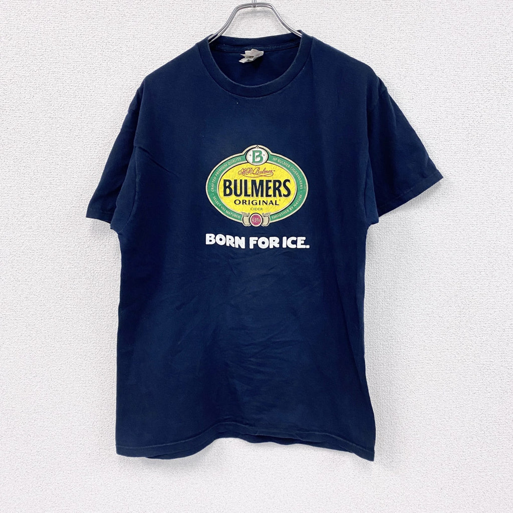 FRUIT OF THE LOOM　フルーツオブザルーム　半袖プリントTシャツ　紺　ネイビー　Lサイズ　古着