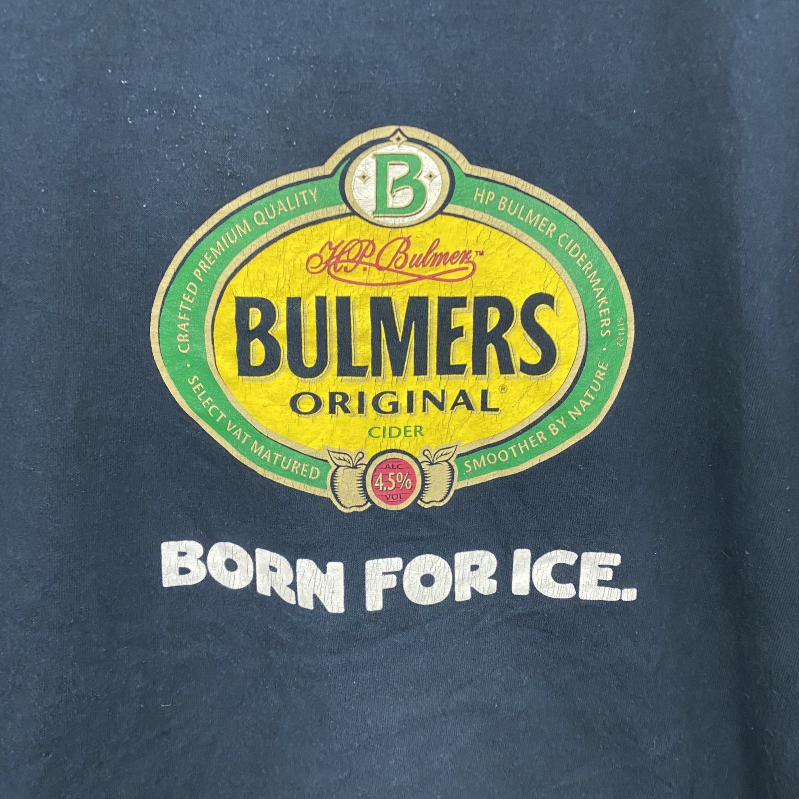 FRUIT OF THE LOOM　フルーツオブザルーム　半袖プリントTシャツ　紺　ネイビー　Lサイズ　古着