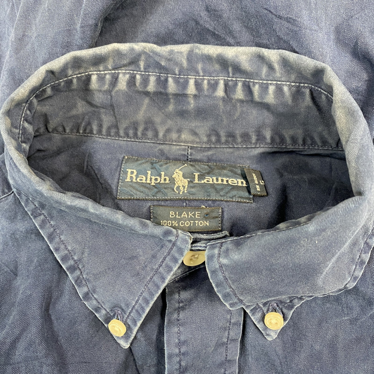 POLO Ralph Lauren　ラルフローレン　長袖シャツ　紺　ネイビー　サイズ　古着