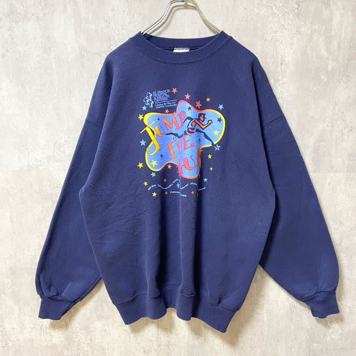 Hanes ヘインズ　90s　ヴィンテージ　長袖プリントスウェット　ビックシルエット　XLサイズ　古着