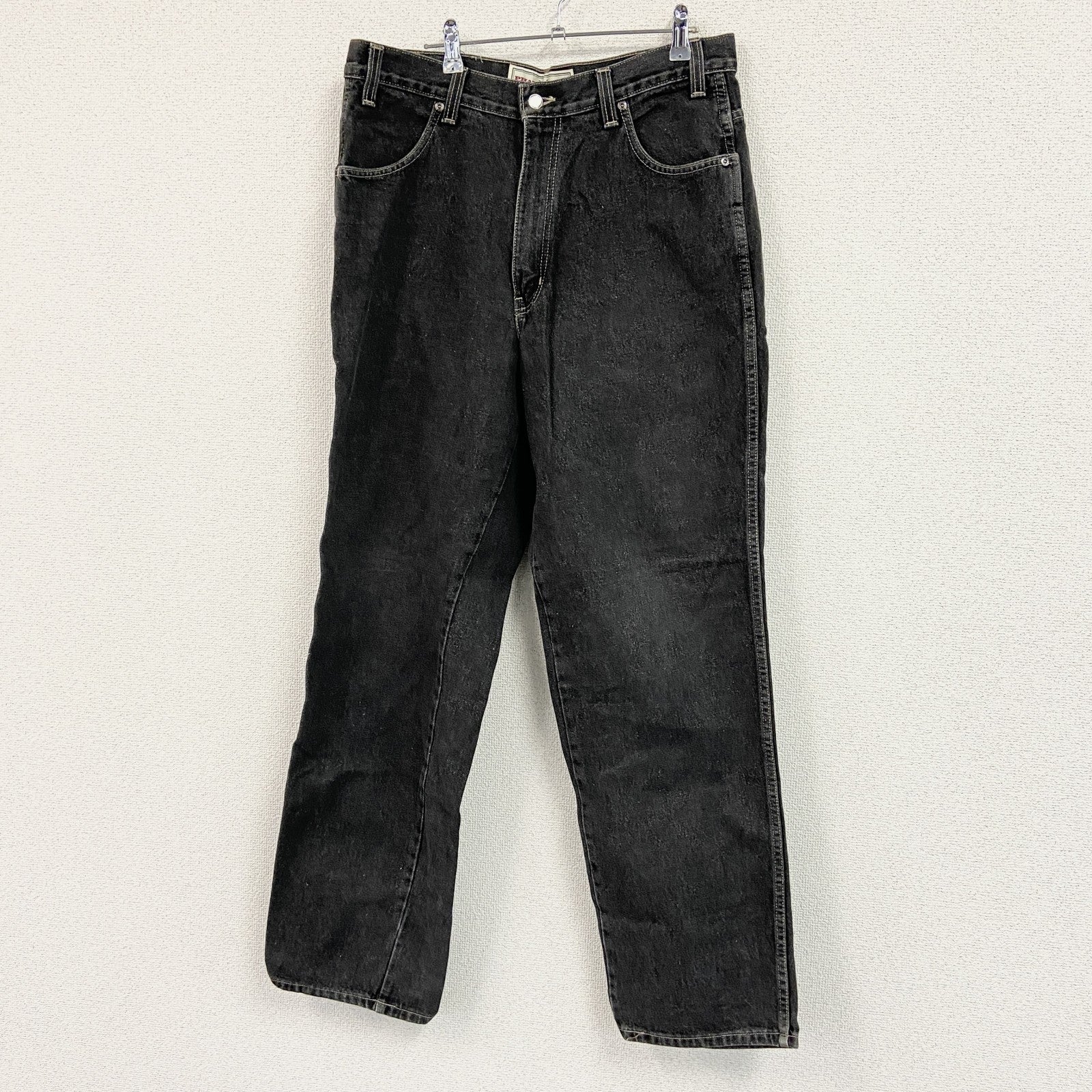 PHAT FARM　ファットファーム　ブラックデニムパンツ/ジーンズ　ジップフライ　黒　ブラック　W34サイズ　古着