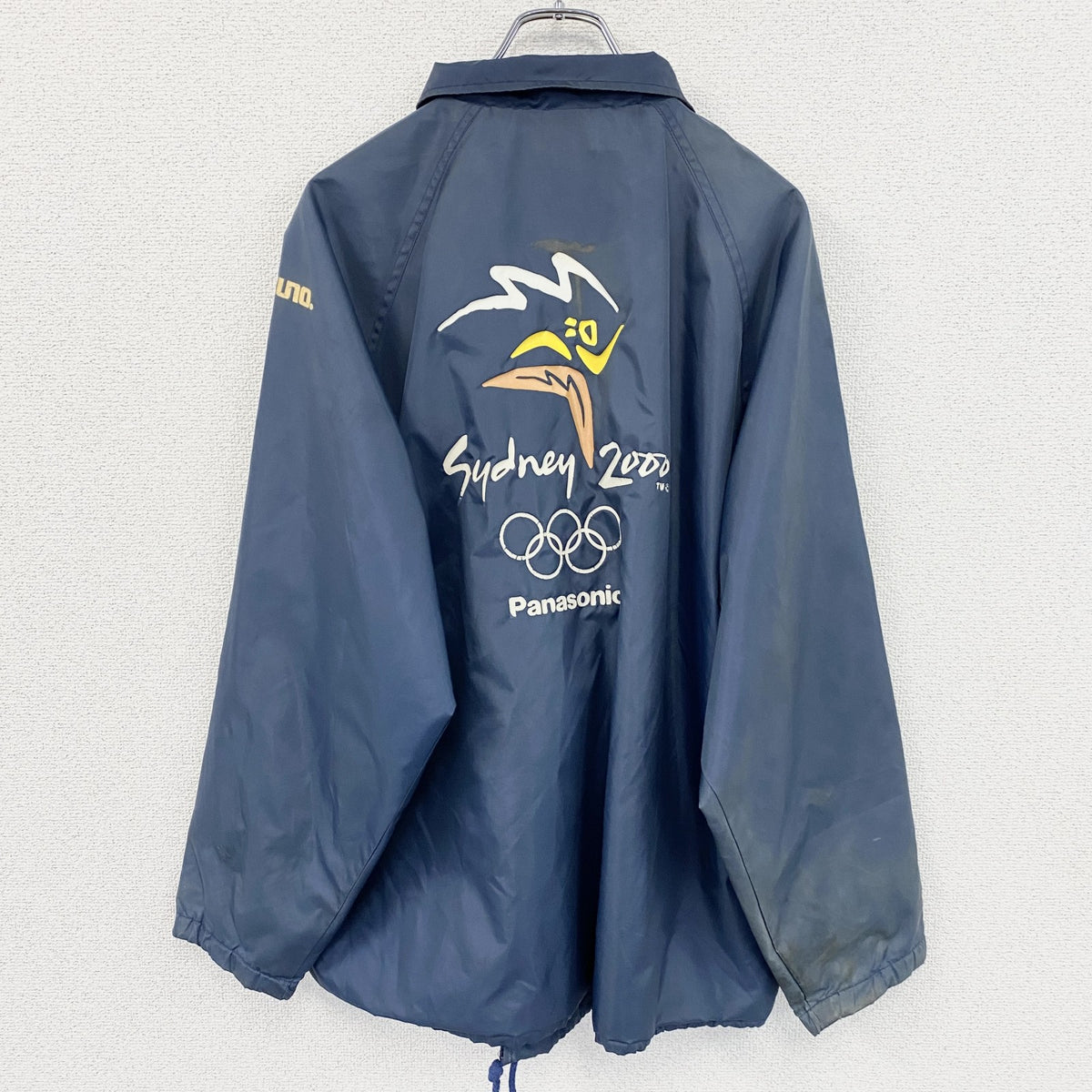 00s　Printstar　Olympic　プリントスター　オリンピック　コーチジャケット/ナイロンジャケット　ヴィンテージ　紺　ネイビー　Fサイズ　古着