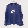 00s　NIKE　ナイキ　スウェット/トレーナー　ヴィンテージ　ロゴ刺繍　紺　ネイビー　Lサイズ　古着
