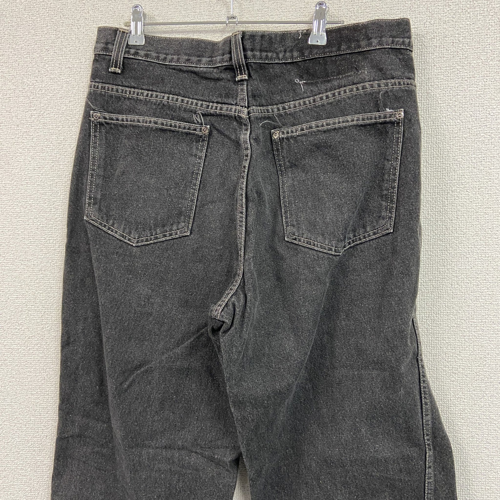 PHAT FARM　ファットファーム　ブラックデニムパンツ/ジーンズ　ジップフライ　黒　ブラック　W34サイズ　古着