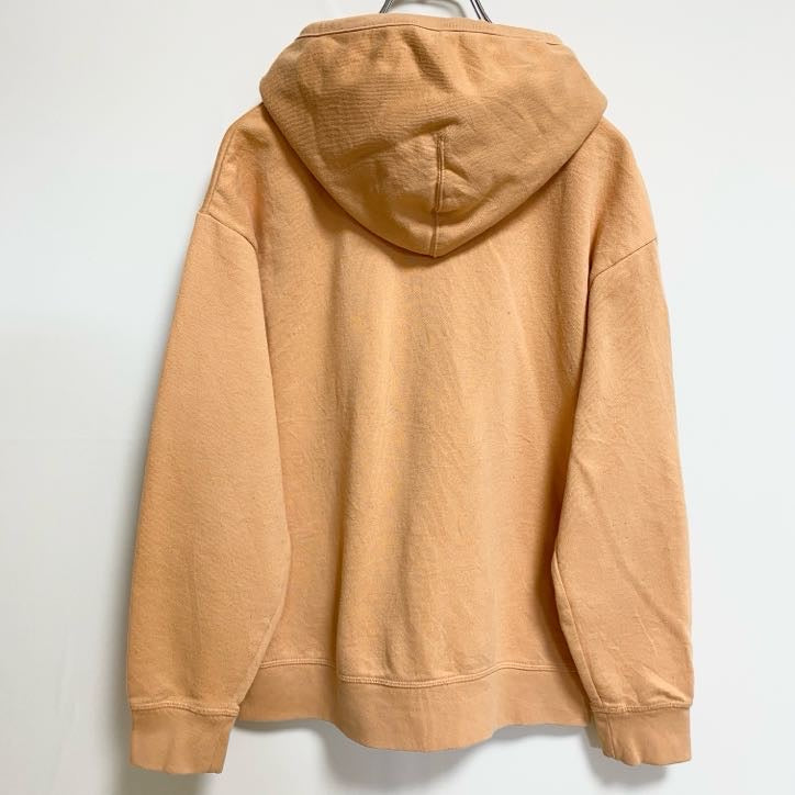 LEVIS　リーバイス　長袖フロントロゴプリントパーカー　スウェットプルオーバー　オレンジ　秋冬服　Sサイズ　古着