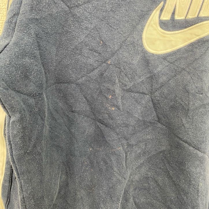 00s　NIKE　ナイキ　スウェット/トレーナー　ヴィンテージ　ロゴ刺繍　紺　ネイビー　Lサイズ　古着