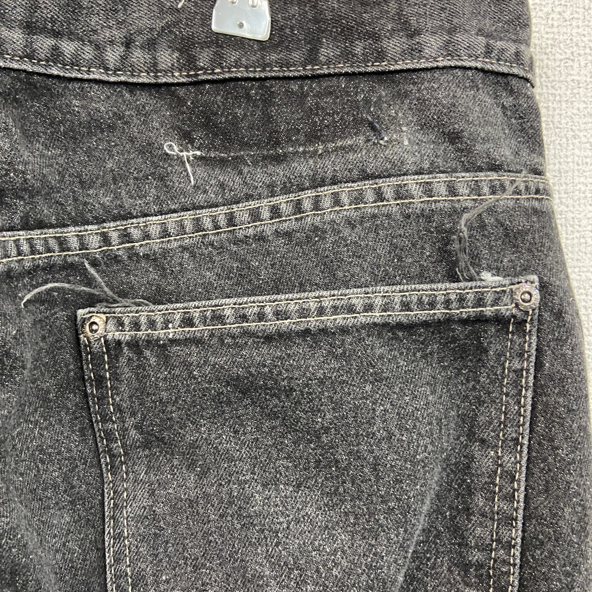 PHAT FARM　ファットファーム　ブラックデニムパンツ/ジーンズ　ジップフライ　黒　ブラック　W34サイズ　古着