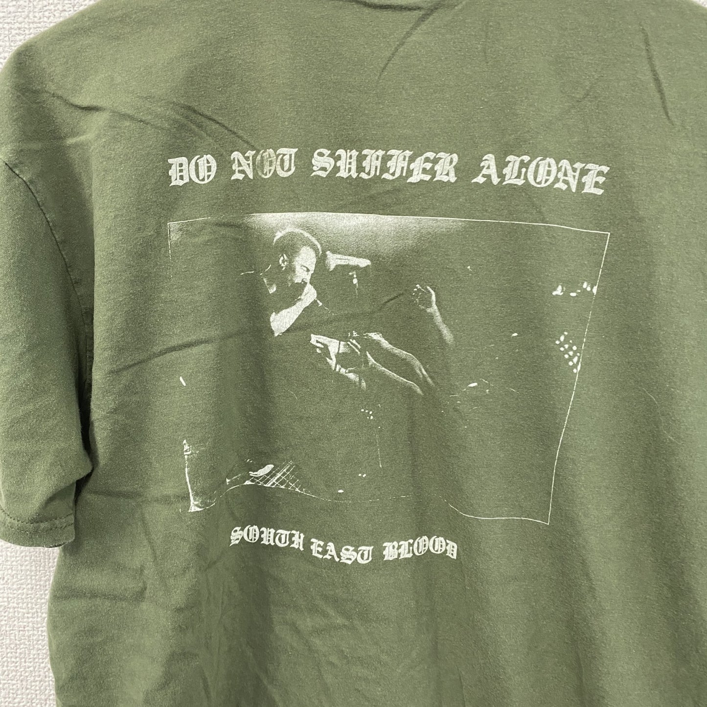 GILDAN　ギルダン　半袖プリントTシャツ　カーキ　XLサイズ