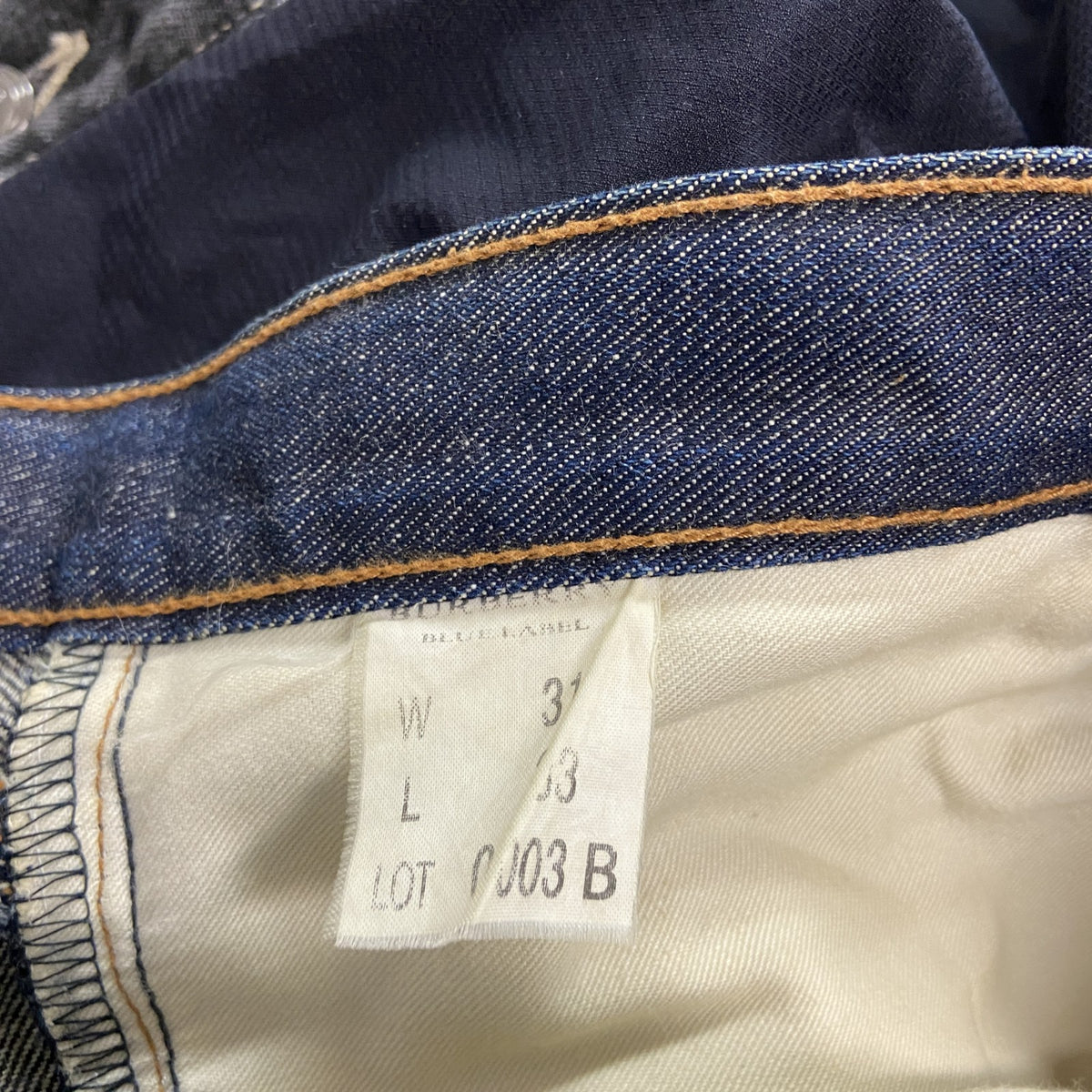 Burberrys　バーバリー　デニムパンツ/ジーンズ　ノバチェック　ボタン開き　インディゴ　W31サイズ　古着