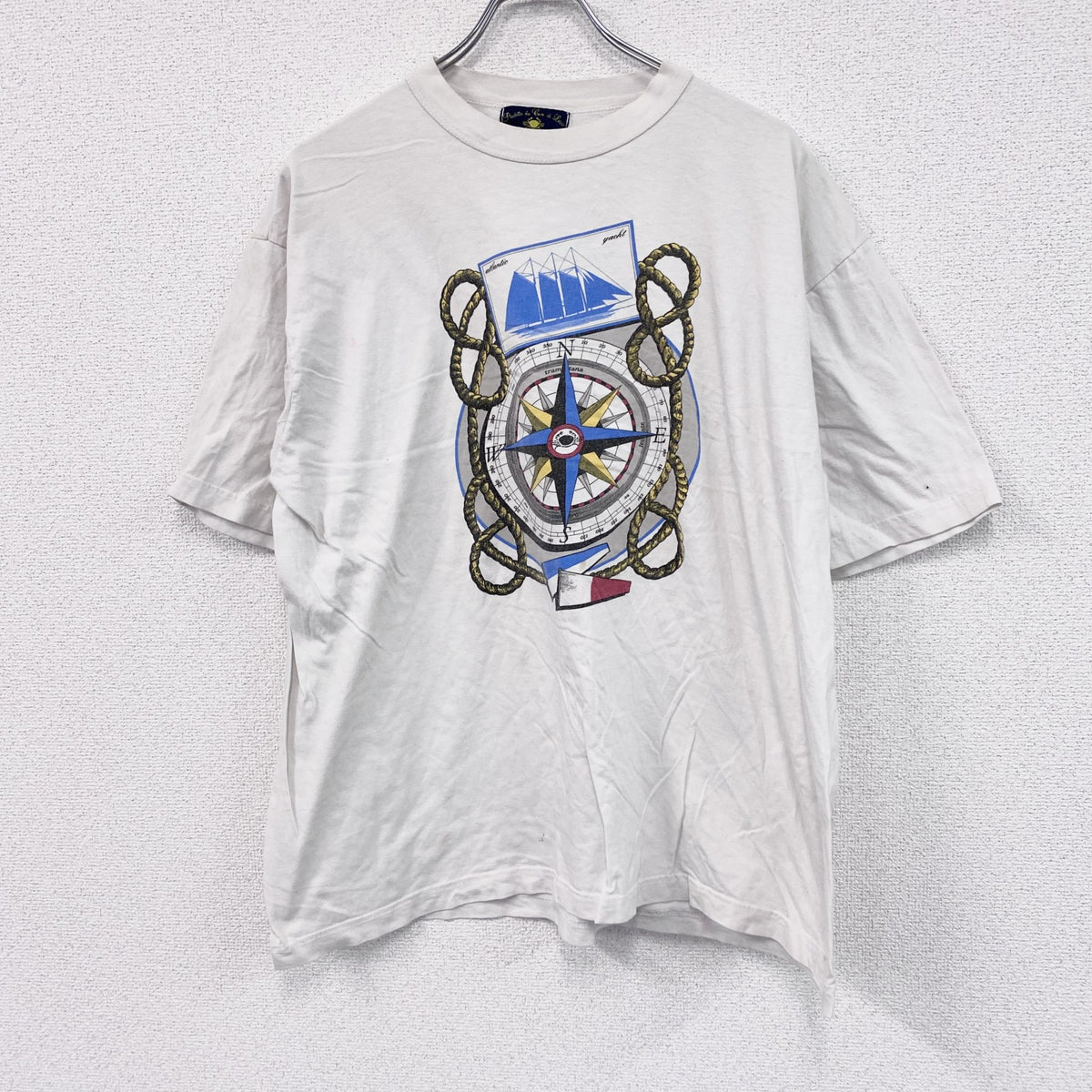 Ｈ GRANCHIO　半袖プリントTシャツ　白　ホワイト　XXLサイズ　古着