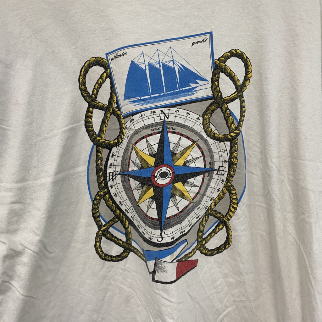 Ｈ GRANCHIO　半袖プリントTシャツ　白　ホワイト　XXLサイズ　古着