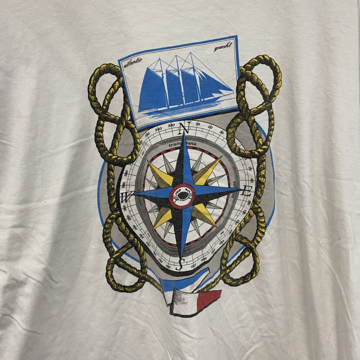 Ｈ GRANCHIO　半袖プリントTシャツ　白　ホワイト　XXLサイズ　古着