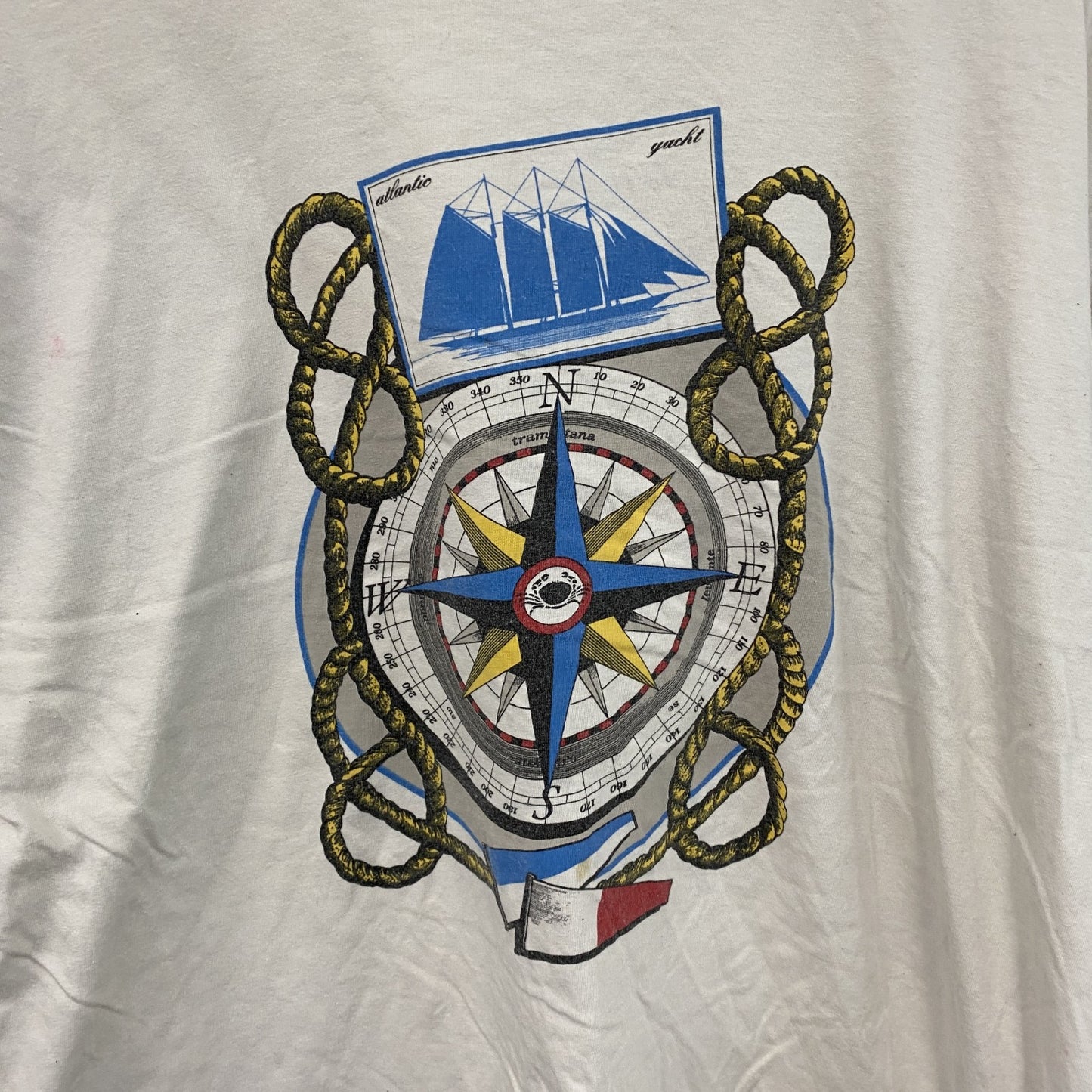 古着 used　Ｈ GRANCHIO　半袖プリントTシャツ　白　ホワイト　XXLサイズ