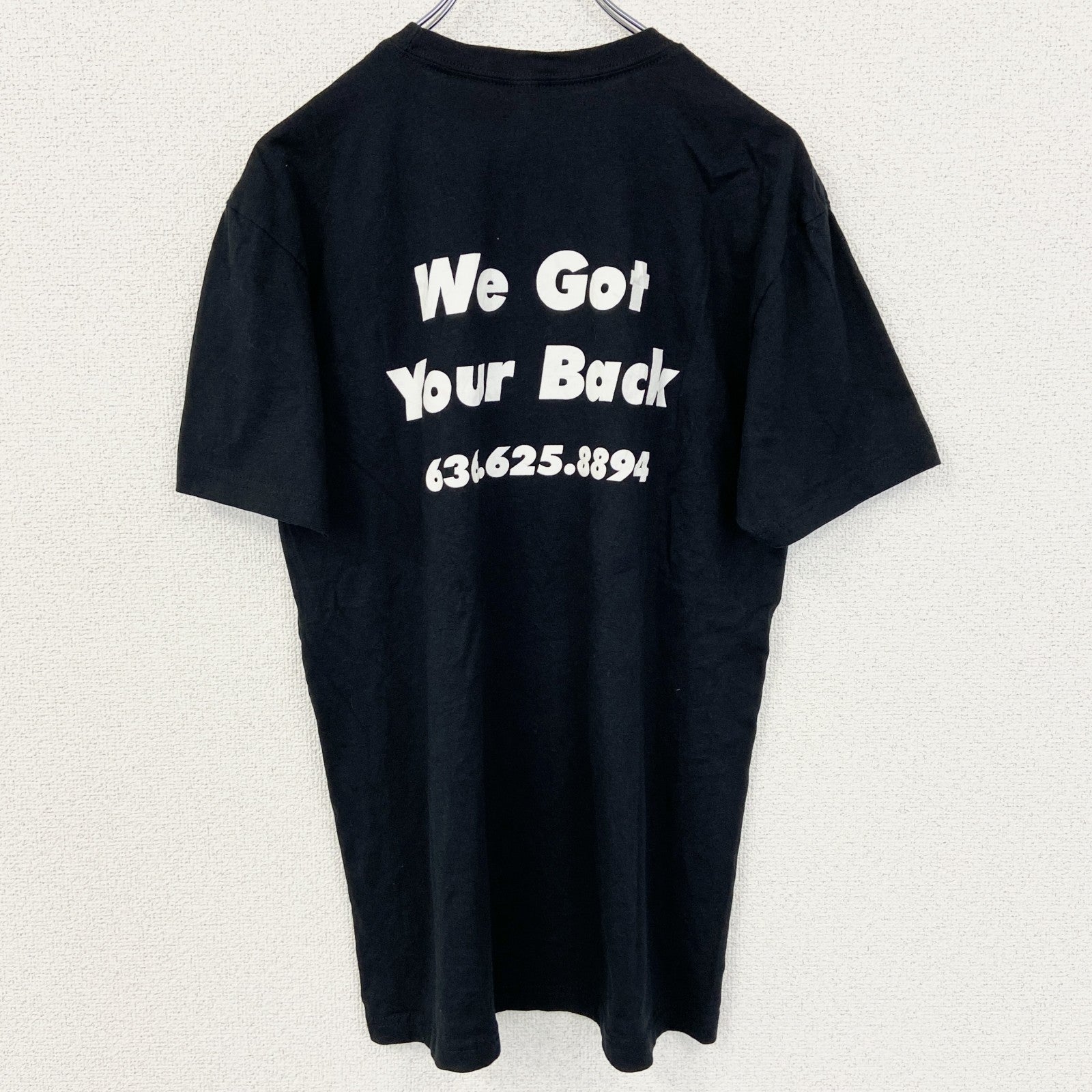 NEXT LEVEL　半袖プリントTシャツ　SPORTS AND FAMILY　クルーネック　ブラック　Mサイズ　古着